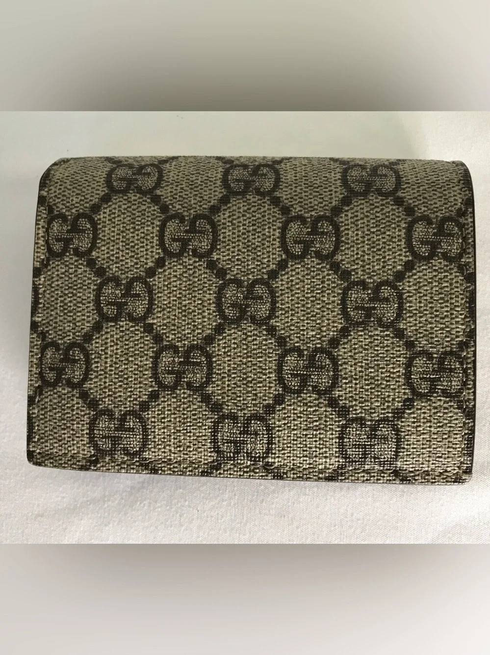Gucci Leather/PVC Compact Wallet Monogram